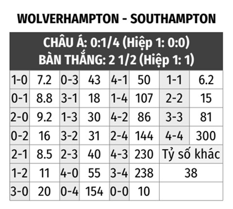Wolves vs Southampton 