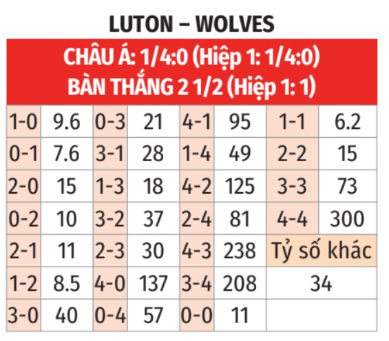 Luton Town vs Wolves