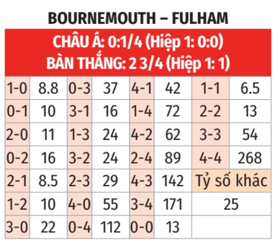 Bournemouth vs Fulham 